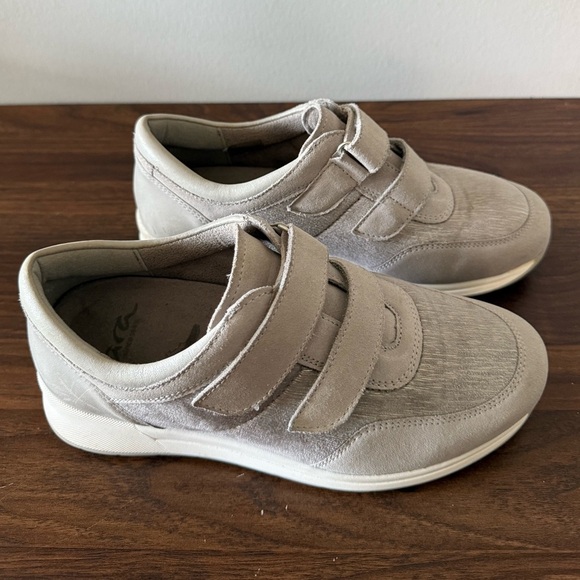 Ara Luftpolster Gray Suede Hook And Loop Low Top Womens Sneakers  Sz 5.5 Comfort - Picture 3 of 7